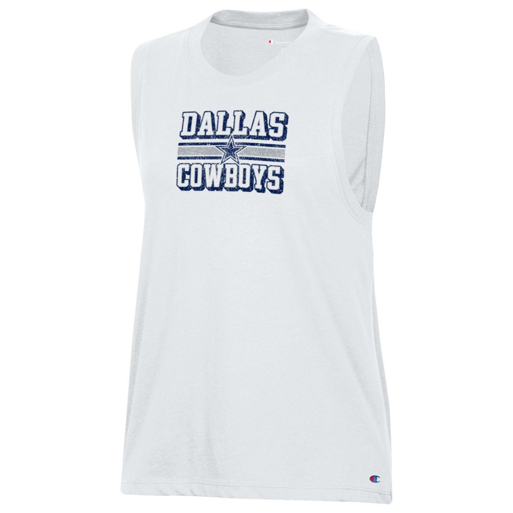 Dallas Cowboys Champion Women's Muscle Tank Top White - NFL