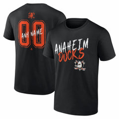 Anaheim Ducks - Hustle Personalized Name & Number T-Shirt Black