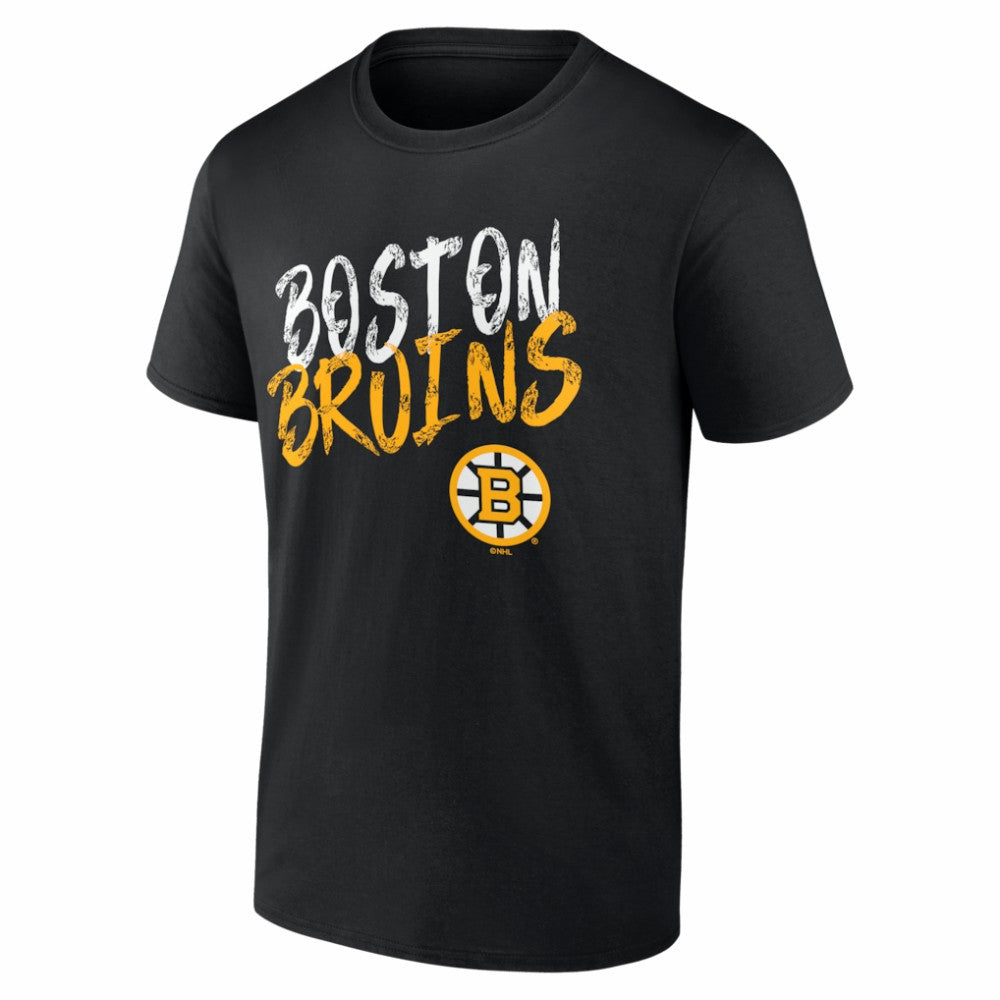 Boston Bruins Big & Tall Hustle Personalized Name & Number T-Shirt Black