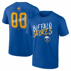 Buffalo Sabres - Big & Tall Hustle Personalized Name & Number T-Shirt Royal