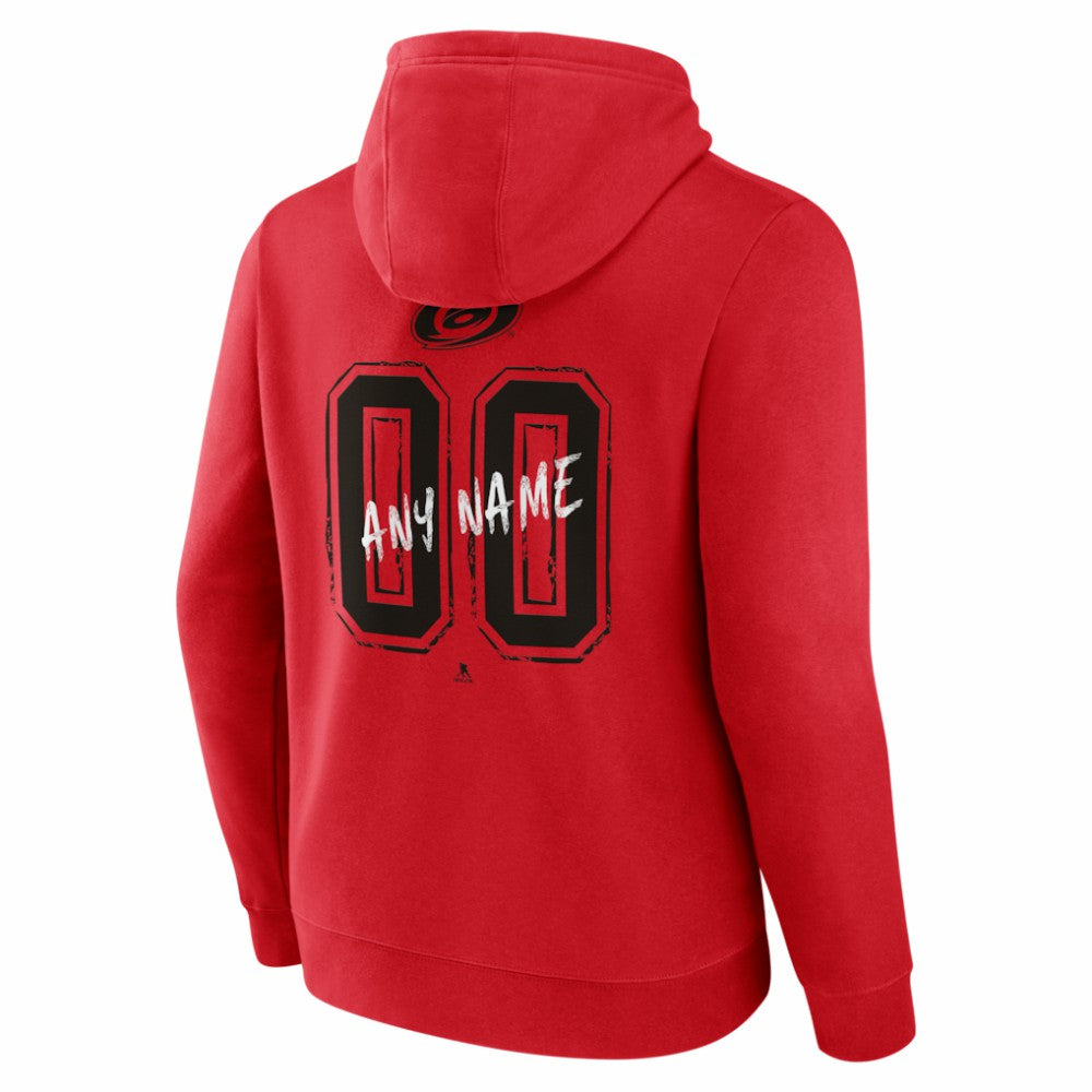 Carolina Hurricanes - Hustle Personalized Name & Number Hoodie Red