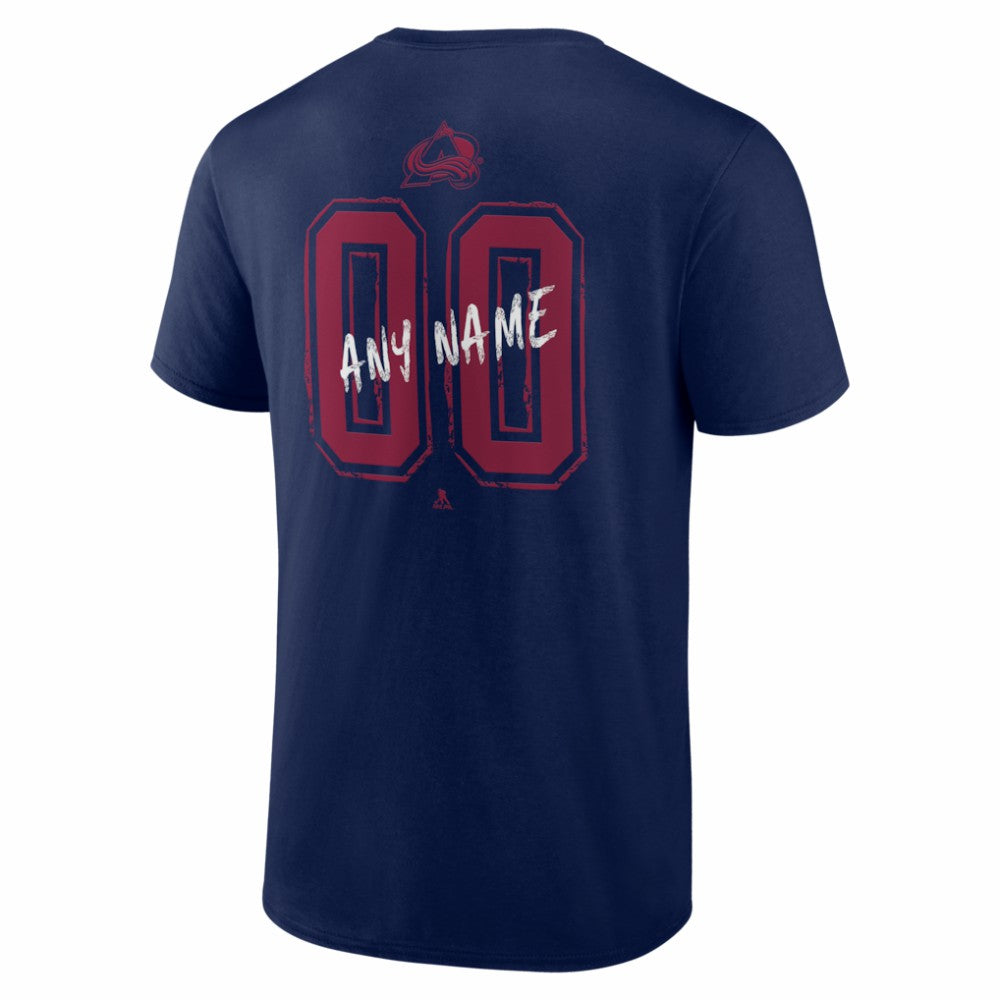 Colorado Avalanche - Big & Tall Hustle Personalized Name & Number T-Shirt Navy