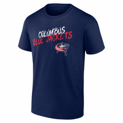 Columbus Blue Jackets - Big & Tall Hustle Personalized Name & Number T-Shirt Navy