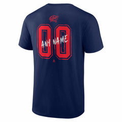 Columbus Blue Jackets - Big & Tall Hustle Personalized Name & Number T-Shirt Navy