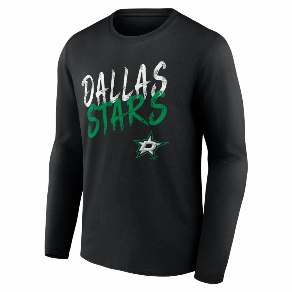 Dallas Stars - Hustle Personalized Name & Number Long Sleeve T-Shirt Black