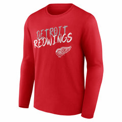 Detroit Red Wings - Hustle Personalized Name & Number Long Sleeve T-Shirt Red
