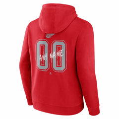 Detroit Red Wings - Hustle Personalized Name & Number Hoodie Red
