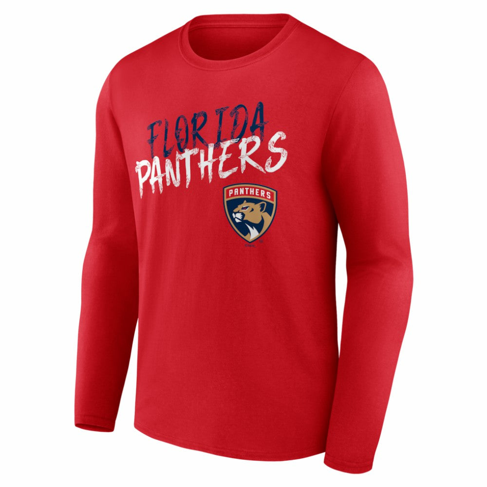 Florida Panthers - Hustle Personalized Name & Number Long Sleeve T-Shirt Red