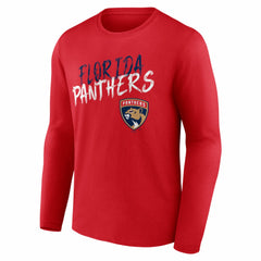 Florida Panthers - Hustle Personalized Name & Number Long Sleeve T-Shirt Red