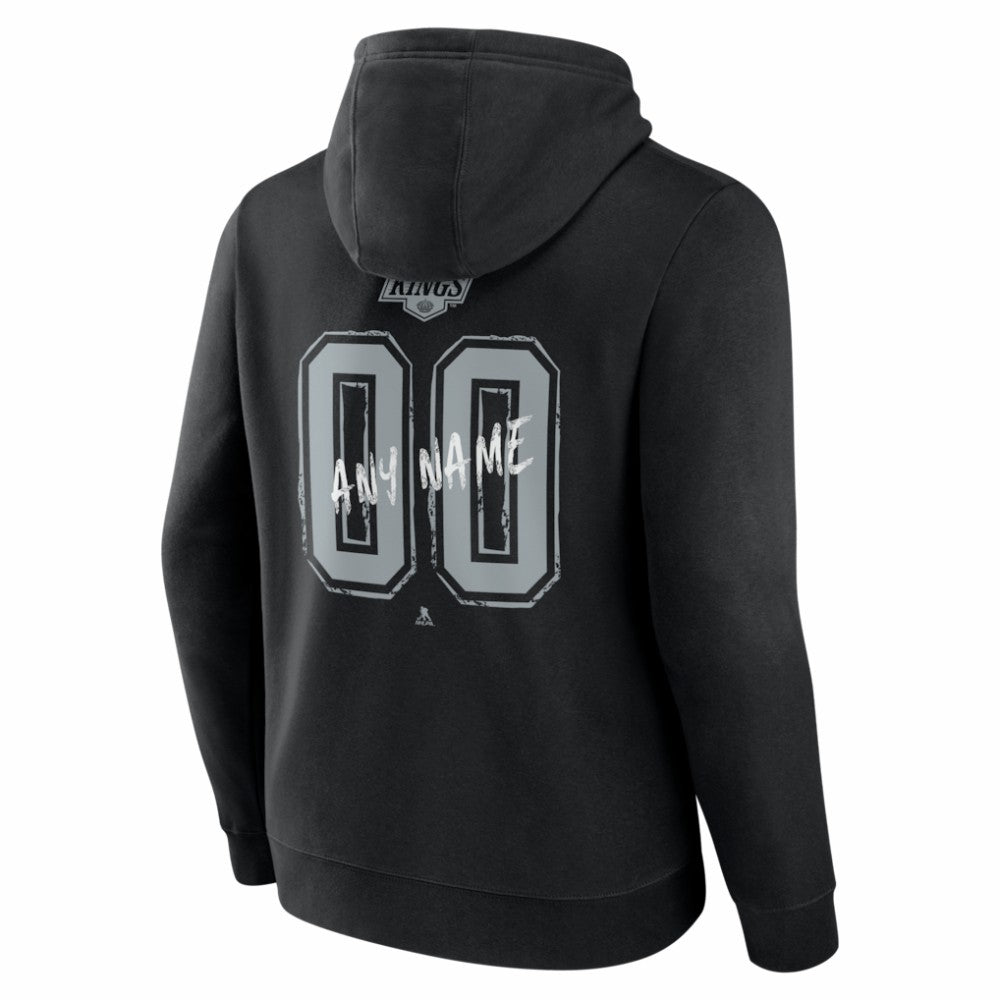 Los Angeles Kings - Big & Tall Hustle Personalized Name & Number Hoodie Black