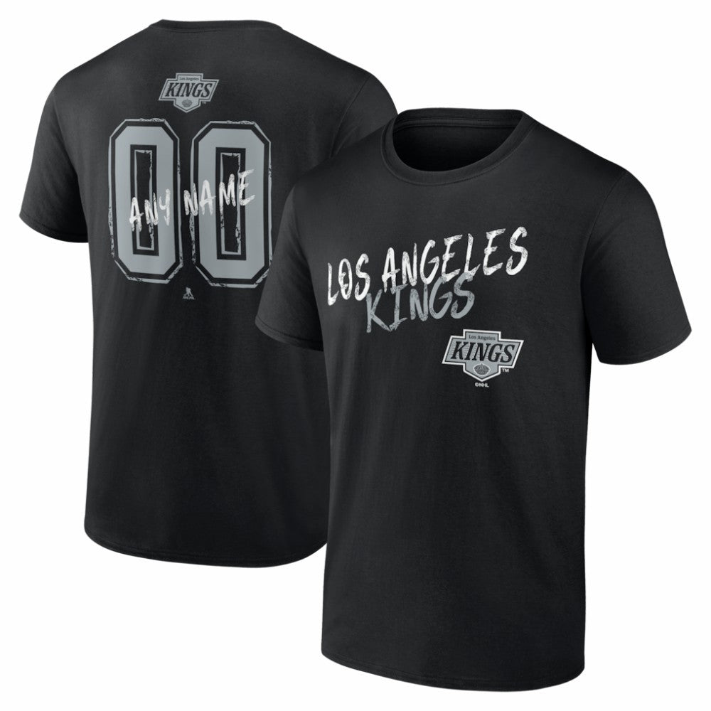 Los Angeles Kings - Big & Tall Hustle Personalized Name & Number T-Shirt Black
