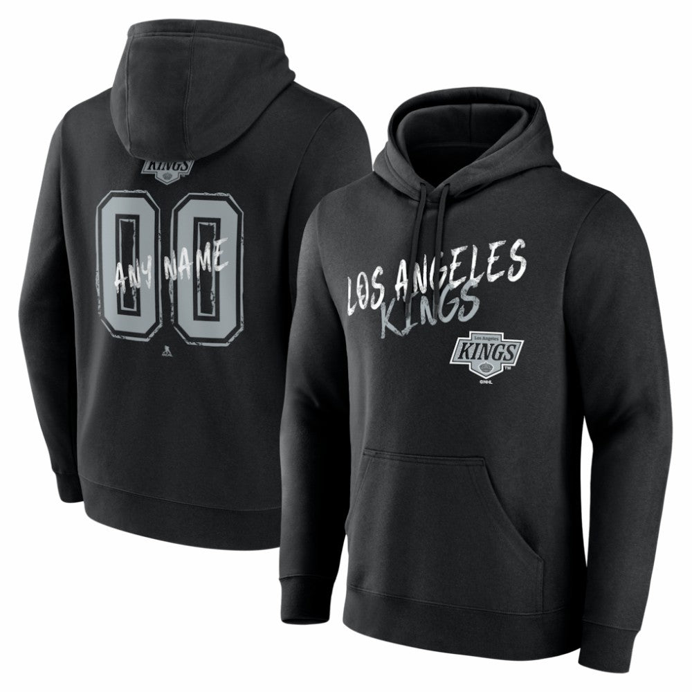 Los Angeles Kings - Hustle Personalized Name & Number Hoodie Black