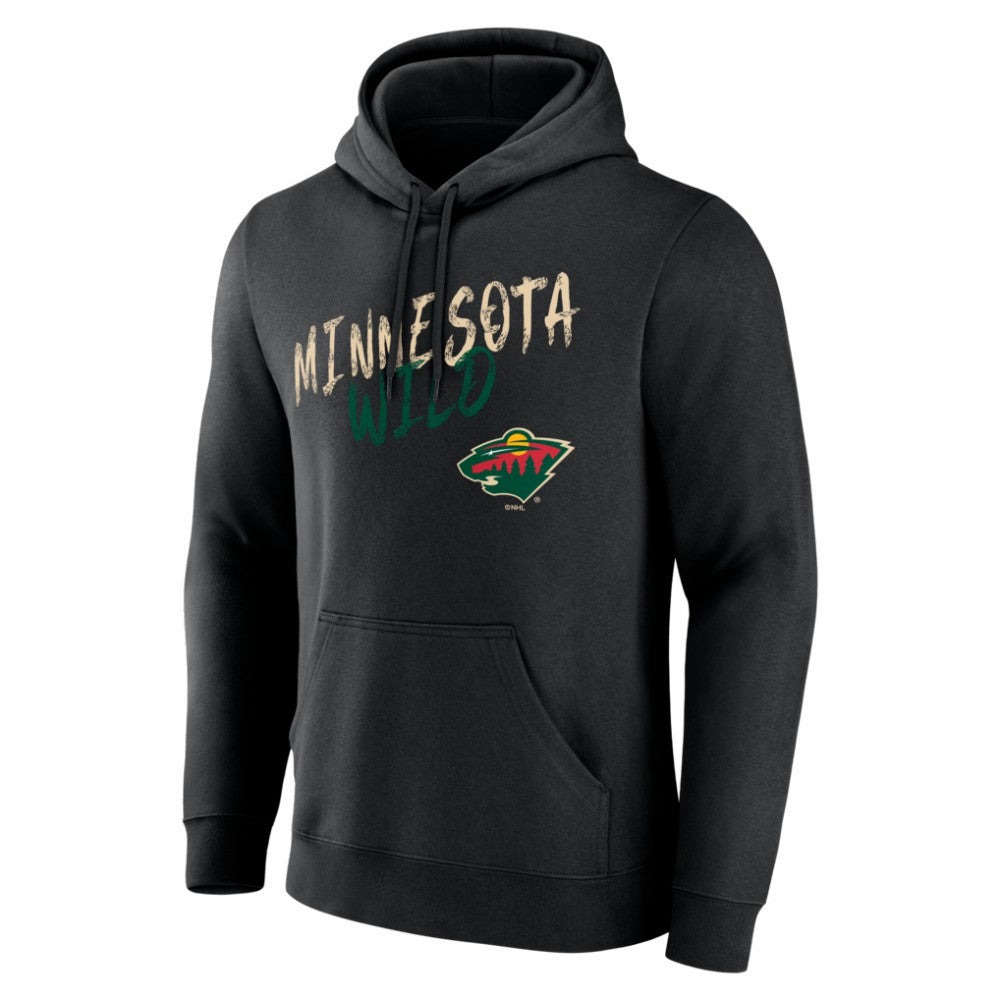 Minnesota Wild - Big & Tall Hustle Personalized Name & Number Hoodie Black