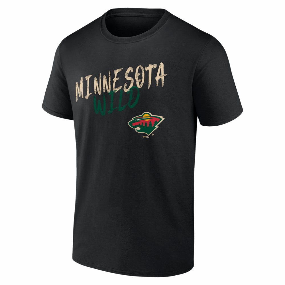 Minnesota Wild - Big & Tall Hustle Personalized Name & Number T-Shirt Black