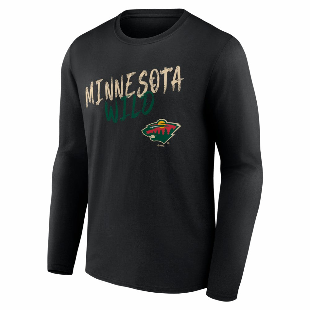 Minnesota Wild - Hustle Personalized Name & Number Long Sleeve T-Shirt Black