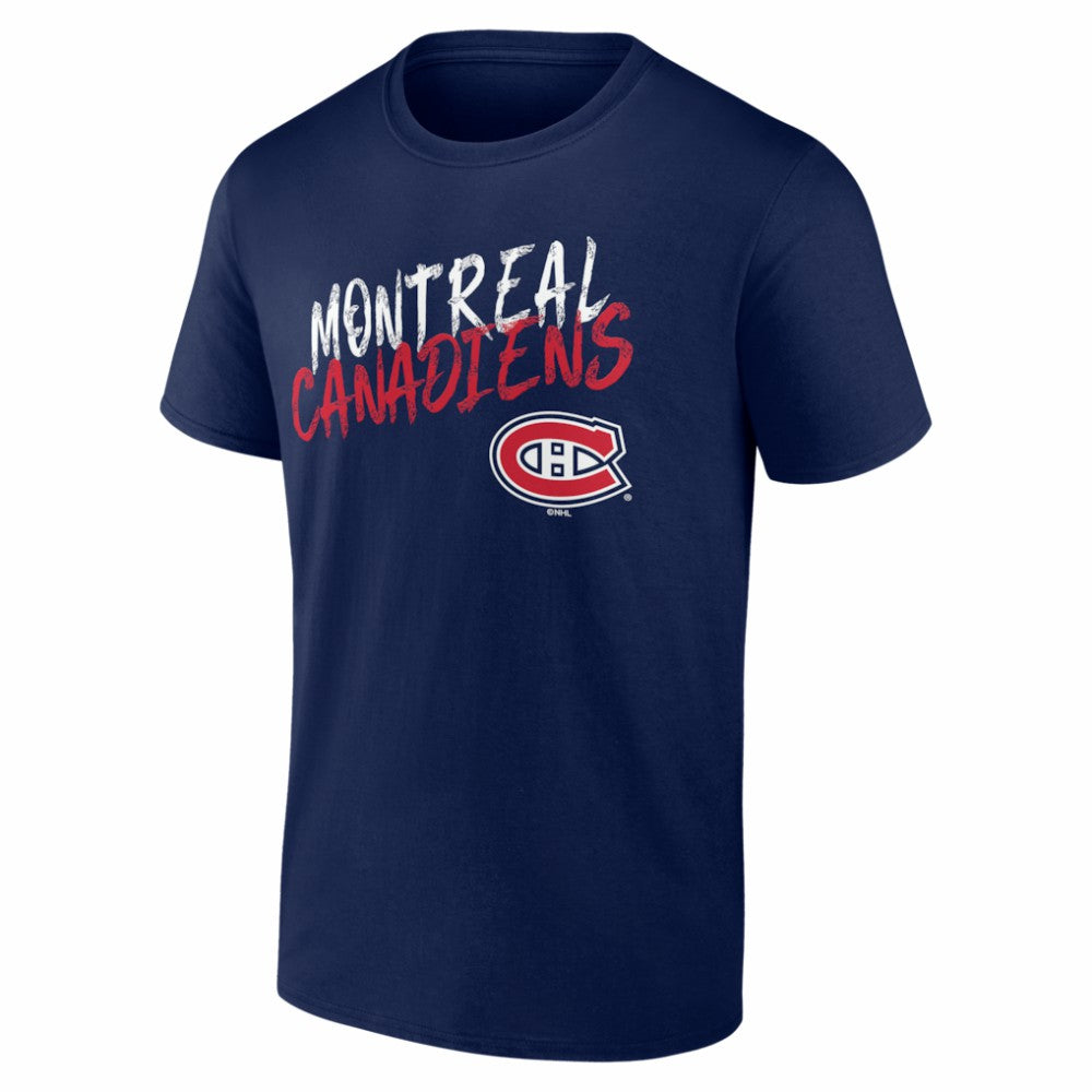 Montreal Canadiens - Hustle Personalized Name & Number T-Shirt Navy