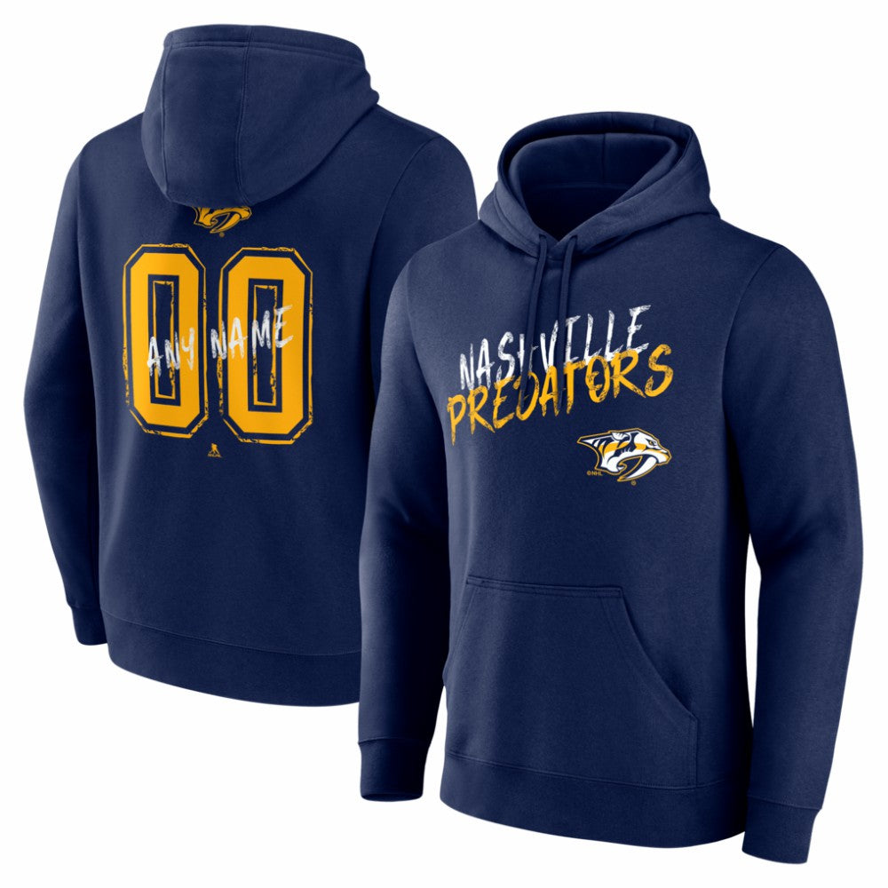 Nashville Predators - Hustle Personalized Name & Number Hoodie Navy