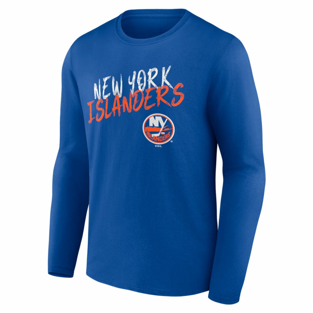 New York Islanders - Hustle Personalized Name & Number Long Sleeve T-Shirt Royal