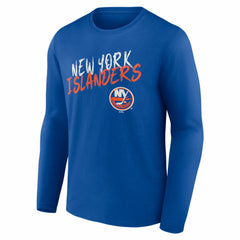 New York Islanders - Hustle Personalized Name & Number Long Sleeve T-Shirt Royal