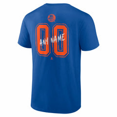 New York Islanders - Hustle Personalized Name & Number T-Shirt Royal