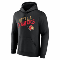 Ottawa Senators - Hustle Personalized Name & Number Hoodie Black