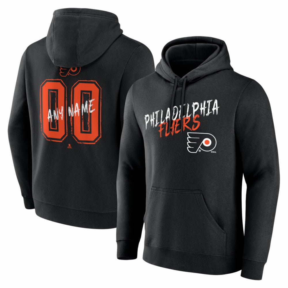 Philadelphia Flyers - Big & Tall Hustle Personalized Name & Number Hoodie Black