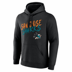 San Jose Sharks - Hustle Personalized Name & Number Hoodie Black