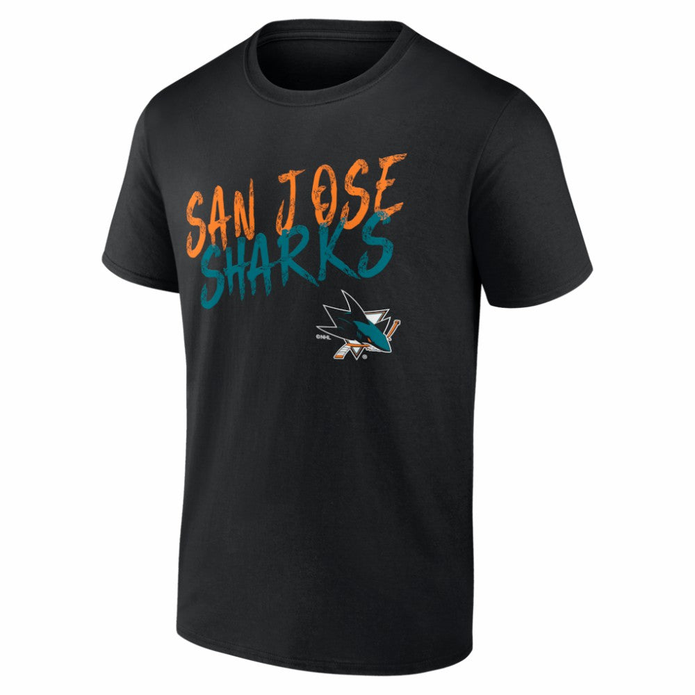 San Jose Sharks - Hustle Personalized Name & Number T-Shirt Black