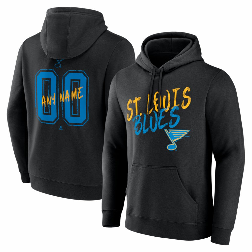 St. Louis Blues - Hustle Personalized Name & Number Hoodie Black