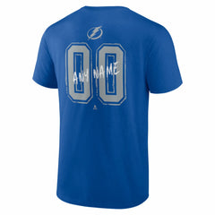Tampa Bay Lightning - Big & Tall Hustle Personalized Name & Number T-Shirt Blue