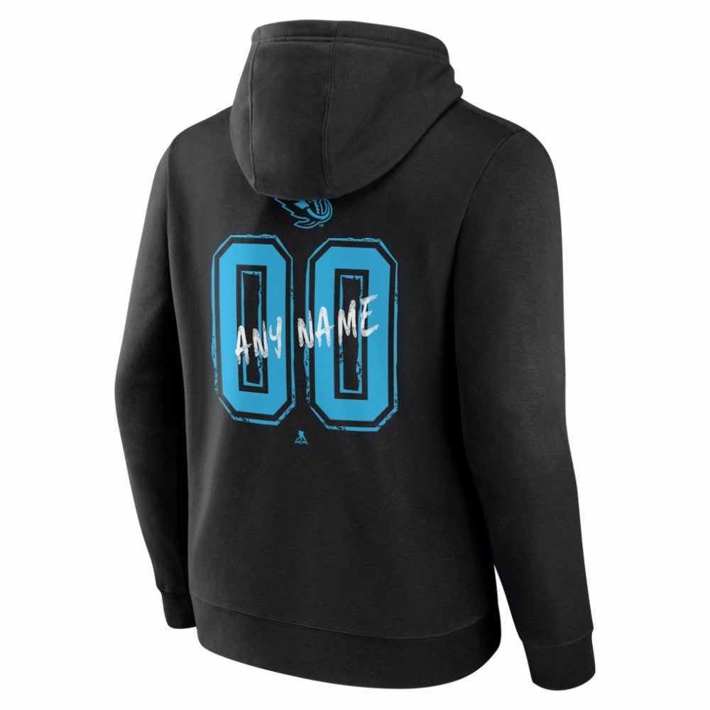 Utah Mammoth - Hustle Personalized Name & Number Hoodie Black