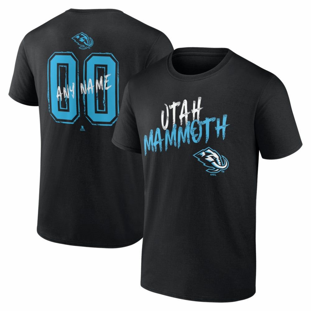 Utah Mammoth - Hustle Personalized Name & Number T-Shirt Black