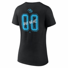 Utah Mammoth - Women's Hustle Personalized Name & Number V-Neck T-Shirt Black