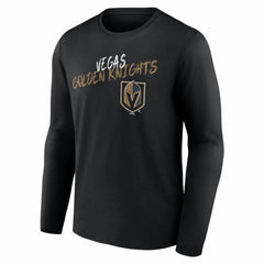 Vegas Golden Knights Hustle Personalized Name & Number Long Sleeve T-Shirt Black