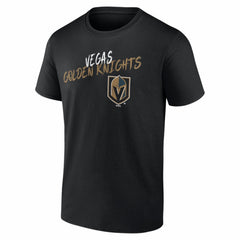 Vegas Golden Knights Hustle Personalized Name & Number T-Shirt Black