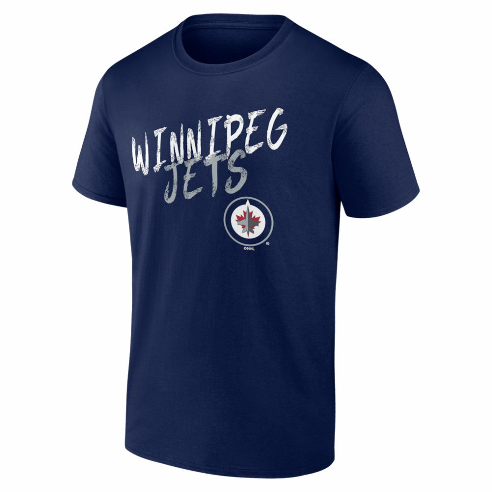 Winnipeg Jets - Big & Tall Hustle Personalized Name & Number T-Shirt Navy