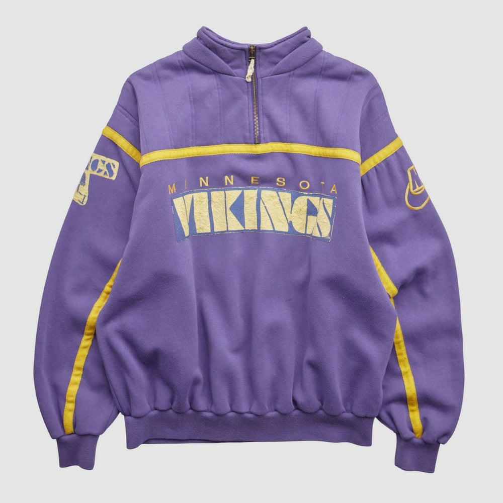 Minnesota Vikings 90s 1/4 Zip Sweatshirt Purple Vintage - Fanatics