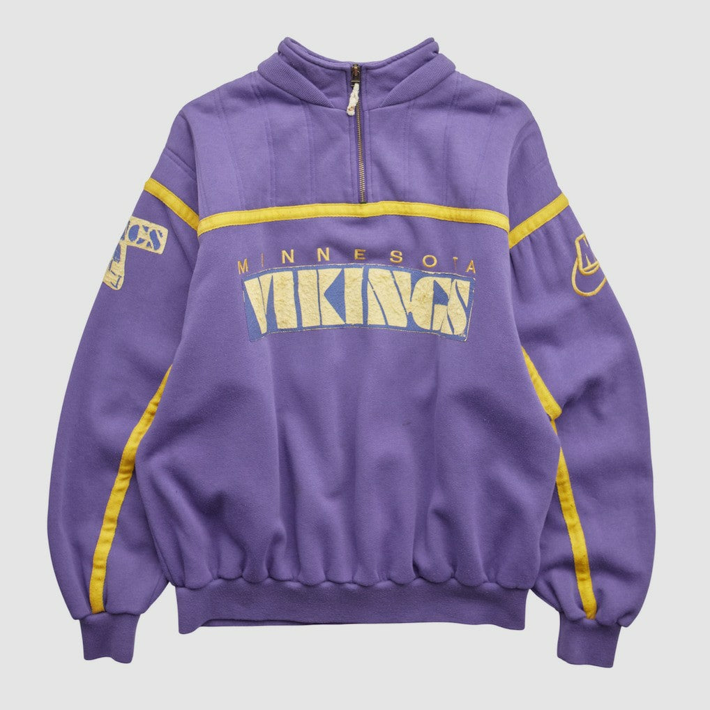 Minnesota Vikings 90s 1/4 Zip Sweatshirt Purple Vintage - Fanatics