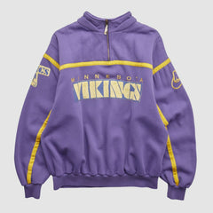 Minnesota Vikings 90s 1/4 Zip Sweatshirt Purple Vintage - Fanatics