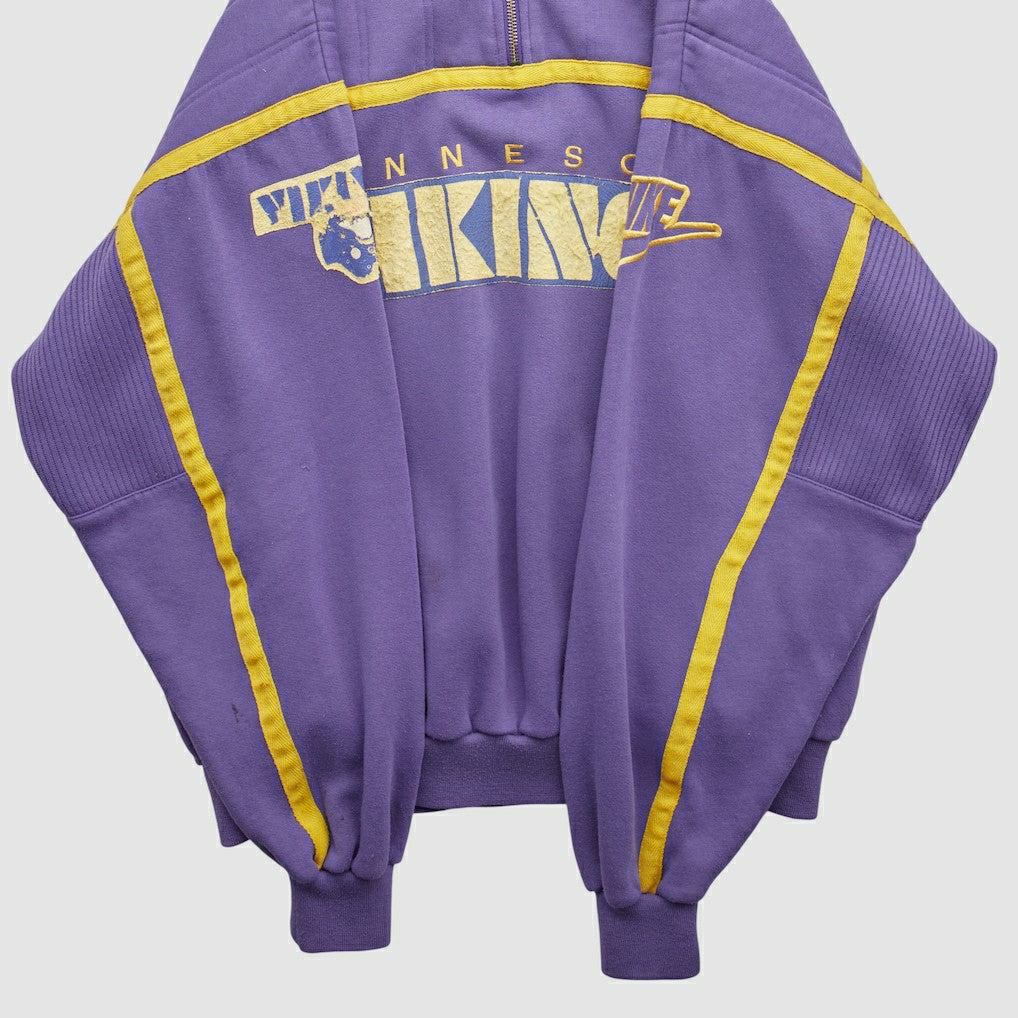 Minnesota Vikings 90s 1/4 Zip Sweatshirt Purple Vintage - Fanatics