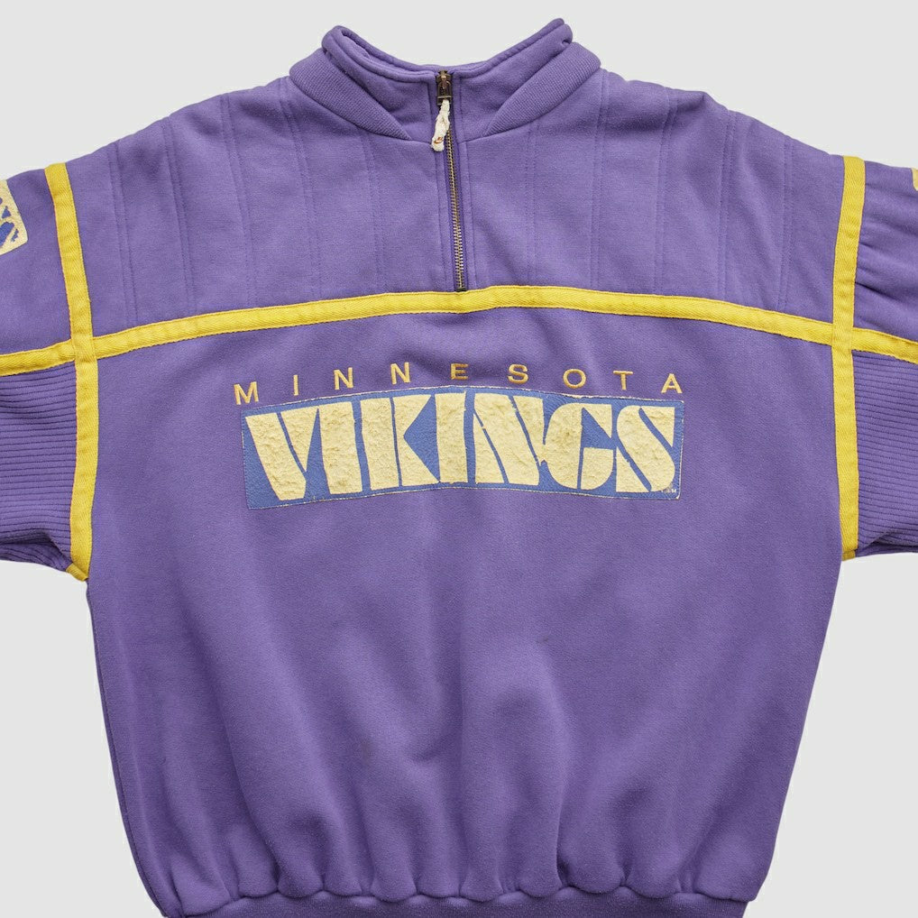 Minnesota Vikings 90s 1/4 Zip Sweatshirt Purple Vintage - Fanatics