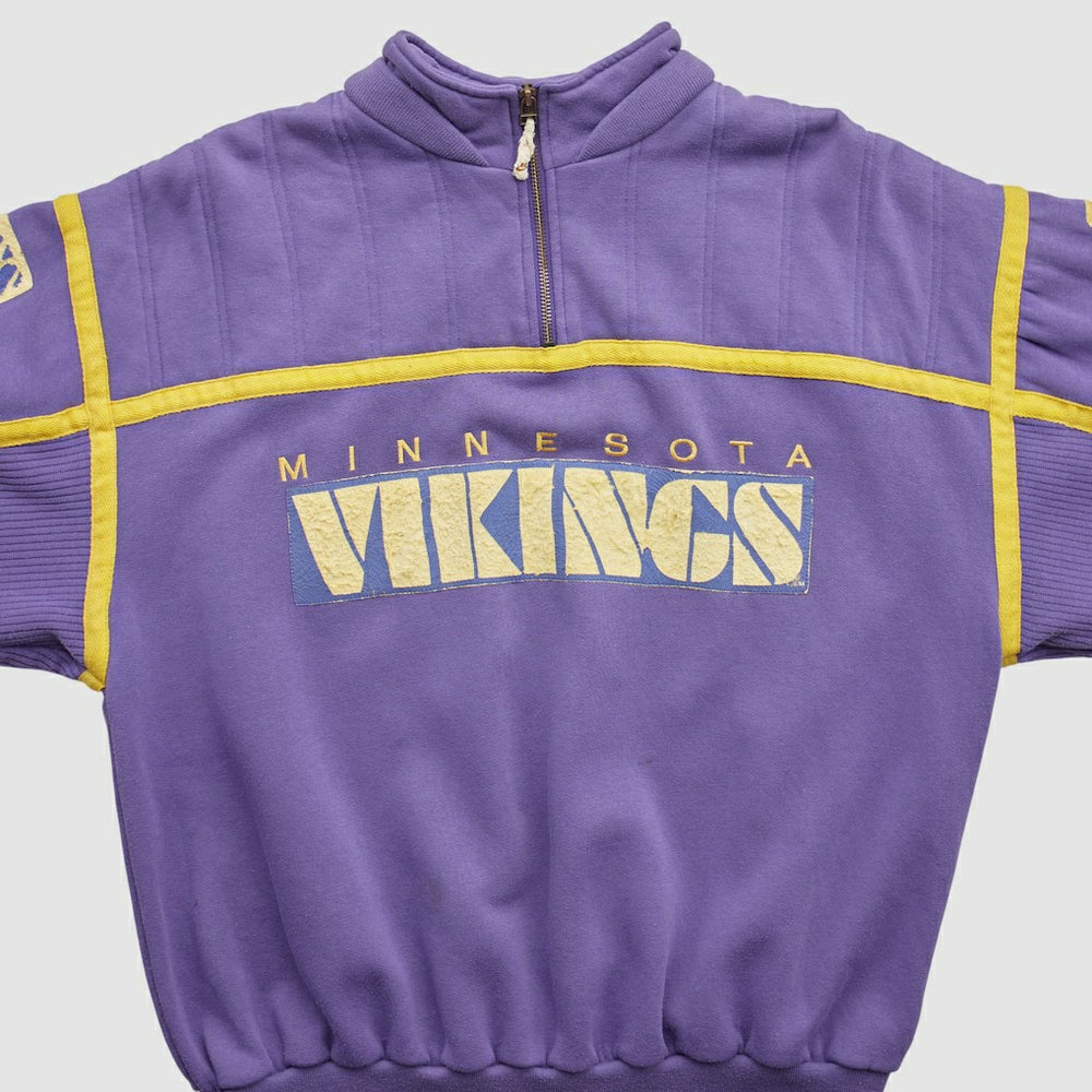 Minnesota Vikings 90s 1/4 Zip Sweatshirt Purple Vintage - Fanatics