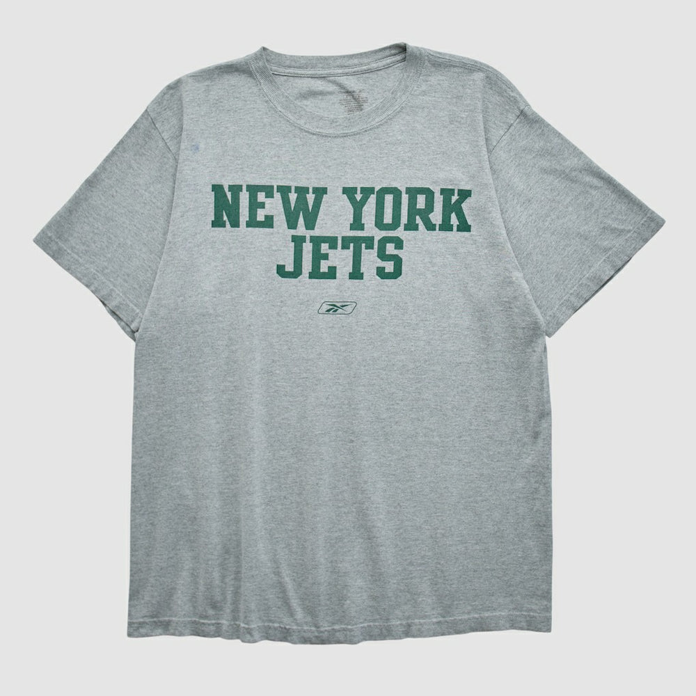 New York Jets Reebok 2000s T-shirt Heather Gray Vintage - Fanatics