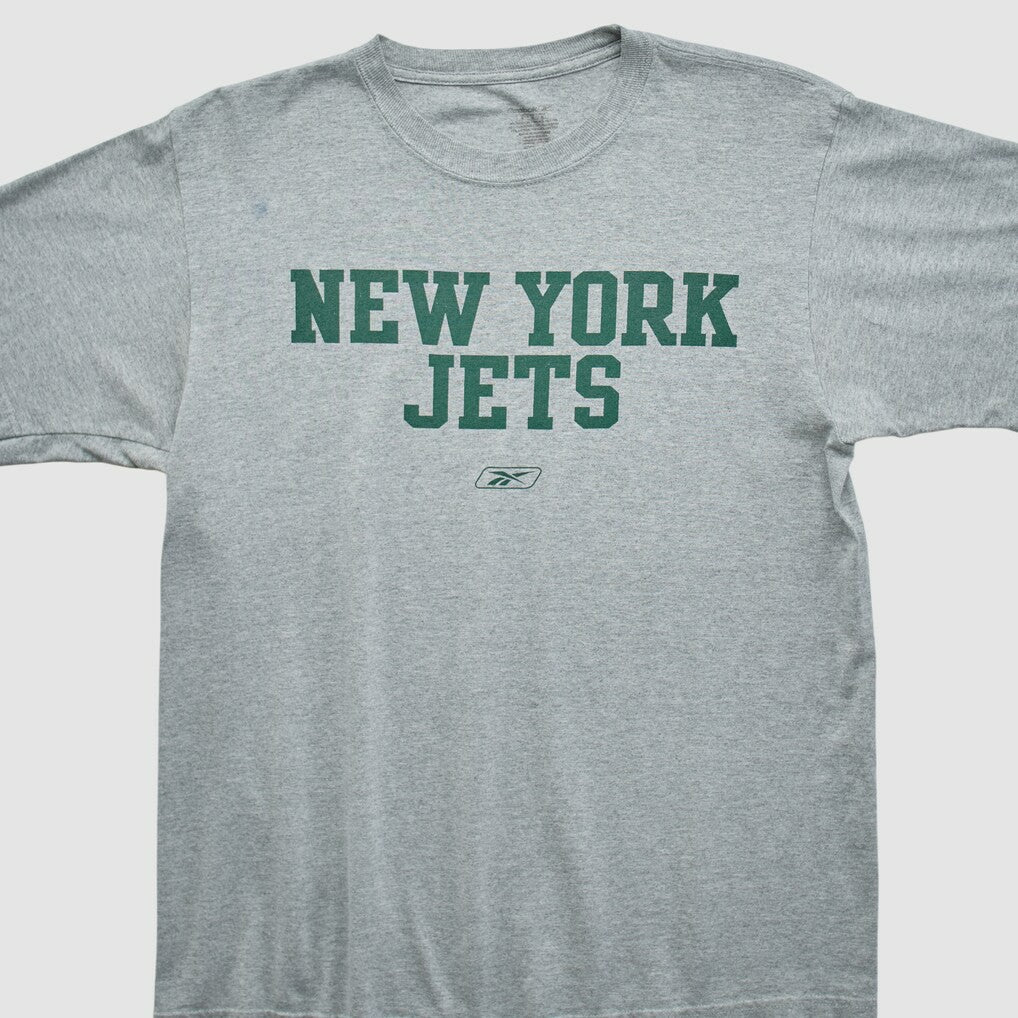 New York Jets Reebok 2000s T-shirt Heather Gray Vintage - Fanatics