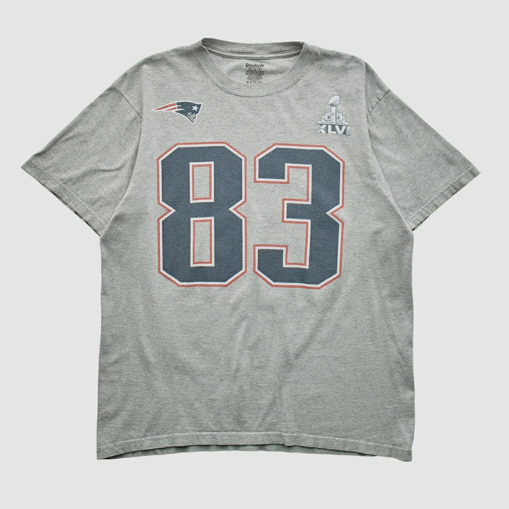 New England Patriots Reebok 2012 T-shirt Heather Gray Vintage - Fanatics