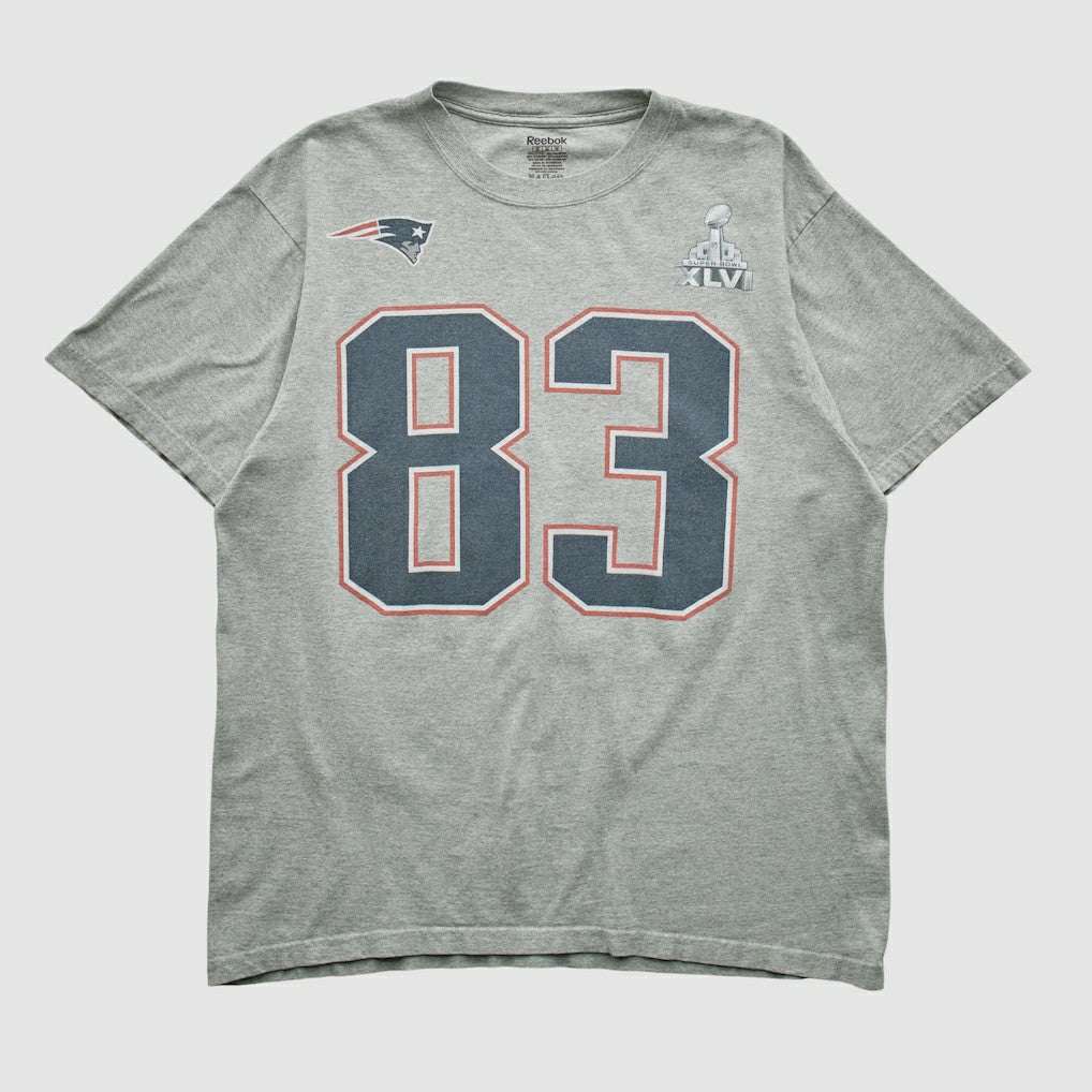 New England Patriots Reebok 2012 T-shirt Heather Gray Vintage - Fanatics