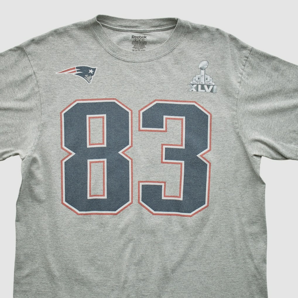 New England Patriots Reebok 2012 T-shirt Heather Gray Vintage - Fanatics