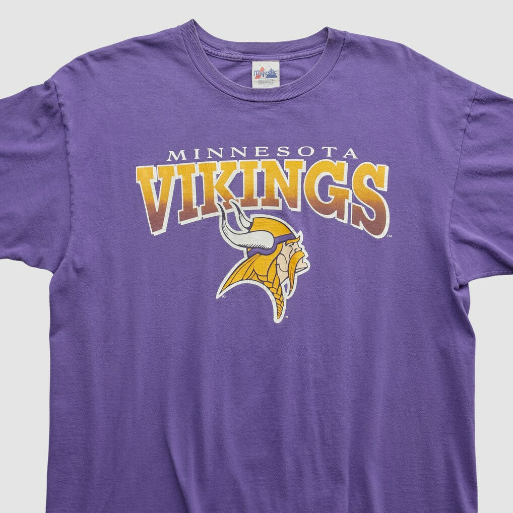 Minnesota Vikings Majestic 2000s T-shirt Purple Vintage - Fanatics