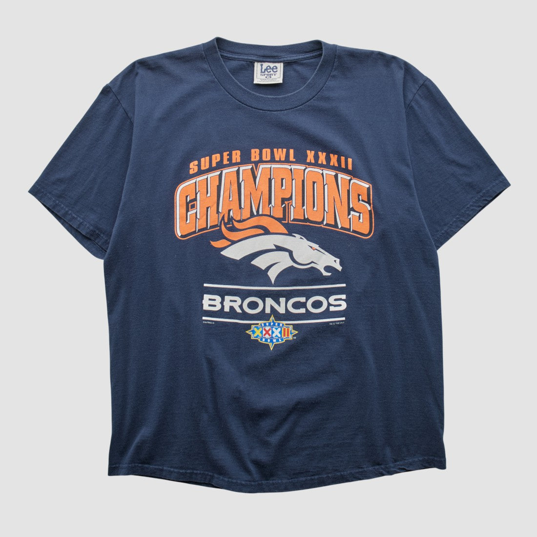 Denver Broncos Lee Sport 1998 T-shirt Navy Vintage - Fanatics