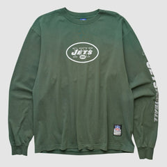 New York Jets Reebok 2000s Long Sleeve T-shirt Green Vintage - Fanatics